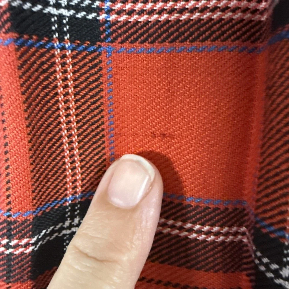 VTG Plaid Wrap Skirt SZ 8‎ Red 90s Academia Tartan Heritage Union Made Gold - Picture 14 of 15
